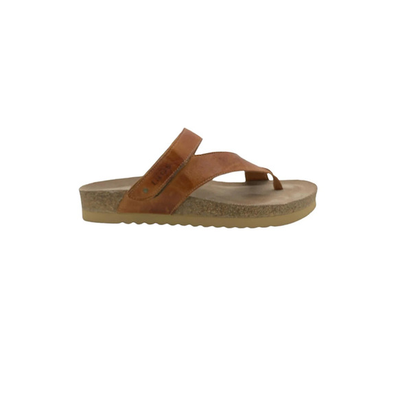 Taos Shoes - Taos Leather Toe Loop Slide Sandals Lola Cognac - Medium